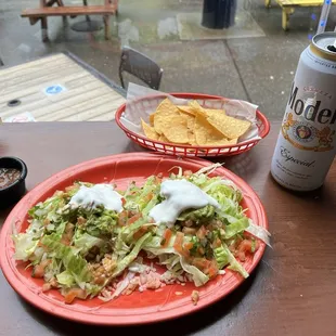 Two veggie tostados