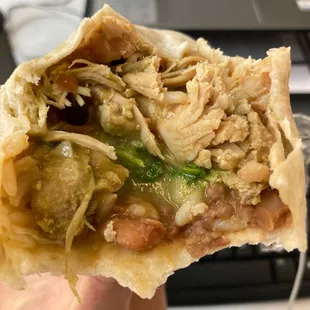 Regular Burrito with chicken colorado
