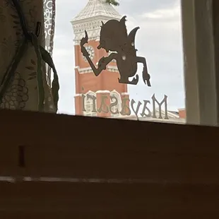 See the famous Greensburg  tree in the tower from the restaurant.