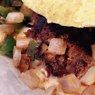 Mexican omelette.