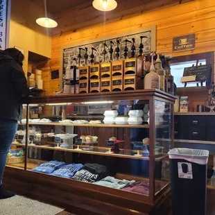 Fresh muffins and pie in the case