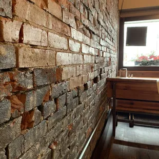 Exposed brick interior