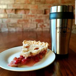 Homemade cherry pie with cherries picked right off the tree in Clarke County Iowa. Doesn't get any better than that!