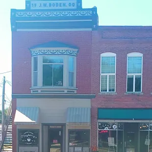 the front of the building