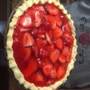 A seasonal favorite! Homemade strawberry pie. #delicious