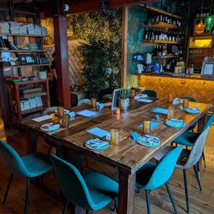 Semiprivate bar area on the mezzanine