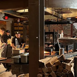 a group of people working in a kitchen