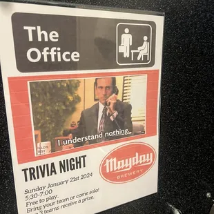 Trivia night is offer so check their website for current events