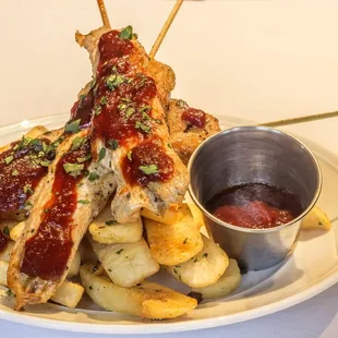 Spicy BBQ Chicken Skewers
