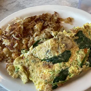 Veggie Omelette with Homefries