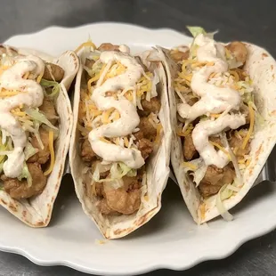 SHRIMP TACOS