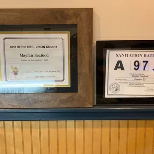 Best Seafood Union County Winner 2019 and look at that score!