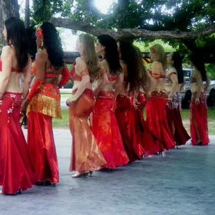 Line of dancers