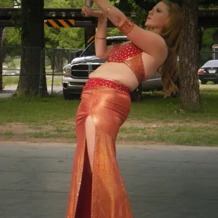 Dancing with fire. Pretty cool.