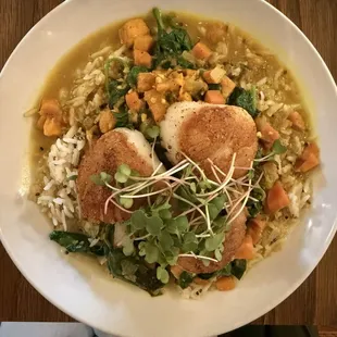 Pan seared scallops - seasonal menu item.