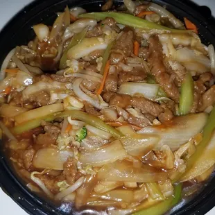 Beef Chow Mein (but there were no noodles!)