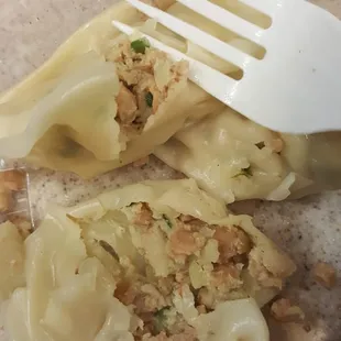Mayflower's "Veggie Dumplings" have a meat filling. When asked about it, they said it its not meat, but they dont know what veggie it is -_-