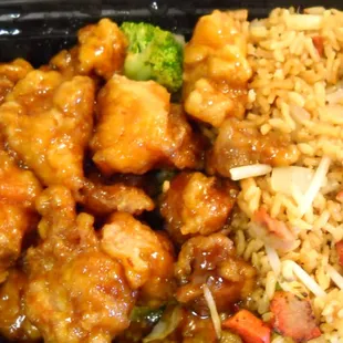 General Tso's Chicken Combination Platter at Mayflower