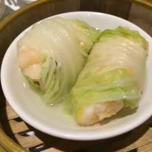 steamed cabbage with shrimp paste.  dish that take about 40 min to get.. It is worth no more than 25 minutes of wait time 8-)