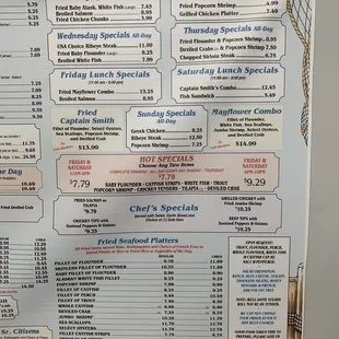 the menu