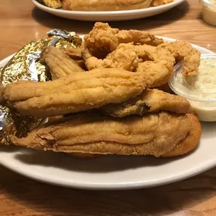 Baby flounder with jumbo shrimp