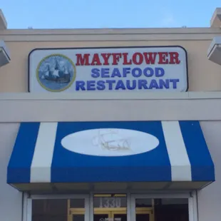 the front of the restaurant