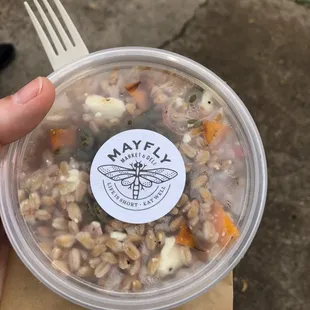 Sweet potato farro salad