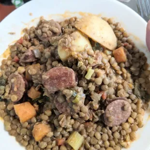 Brothmonger Sausage and Lentil Soup.