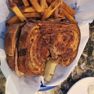 Patty Melt and fries