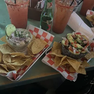 Ceviche and aguachiles