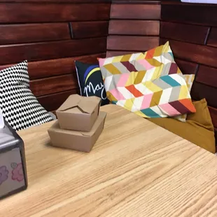Seating with the wonderful pillows