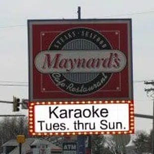 Maynard's Cafe / Restaurant  Sign