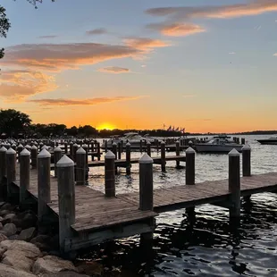 Dock at sunset.
