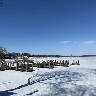 Outside on the docks.