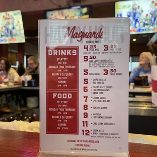 Happy Hour Menu