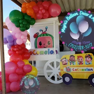Candy cart available for rent 
Balloons can be added for a fee 
Any theme and colors available