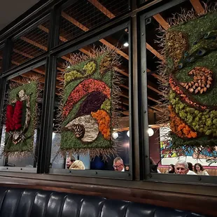Our table next to this amazing art divider