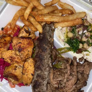 Beef Shawarma platter with chicken