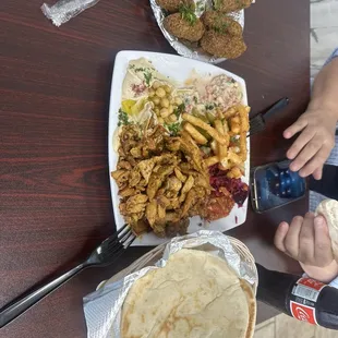 Chicken shawarma platter