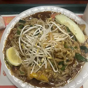 Crab drunken noodles