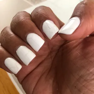 My nails look like they've gone through an earthquake
