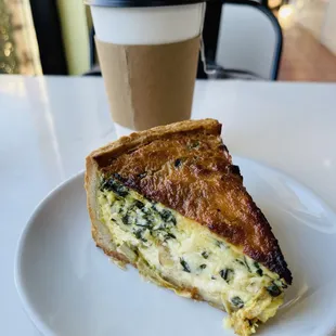 Spinach &amp; artichoke quiche