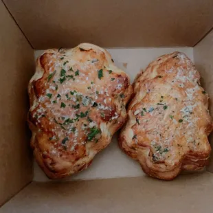 two pastries in a box