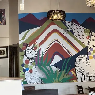 I love the Peruvian-themed mural art. It's the small touches that make the atmosphere here.