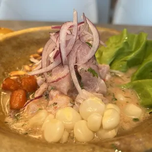 a bowl of food on a table