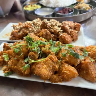 chicken wings and fried chicken, food