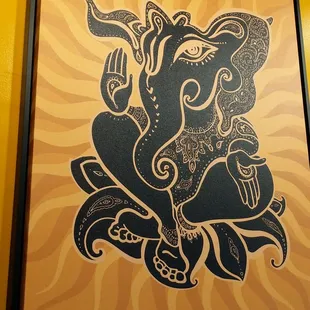 a painting of an elephant