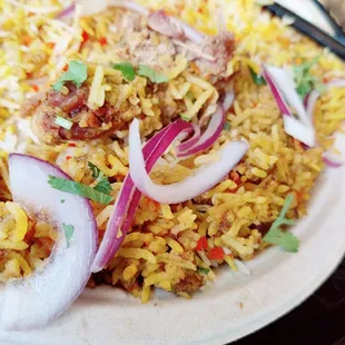 Chicken biryani with 0 flavor