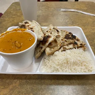 Butter chicken combo with extra Naan