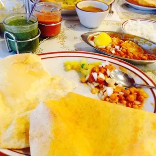The Chana bhatura.. Had already eaten half! Couldn't wait. We shared both!